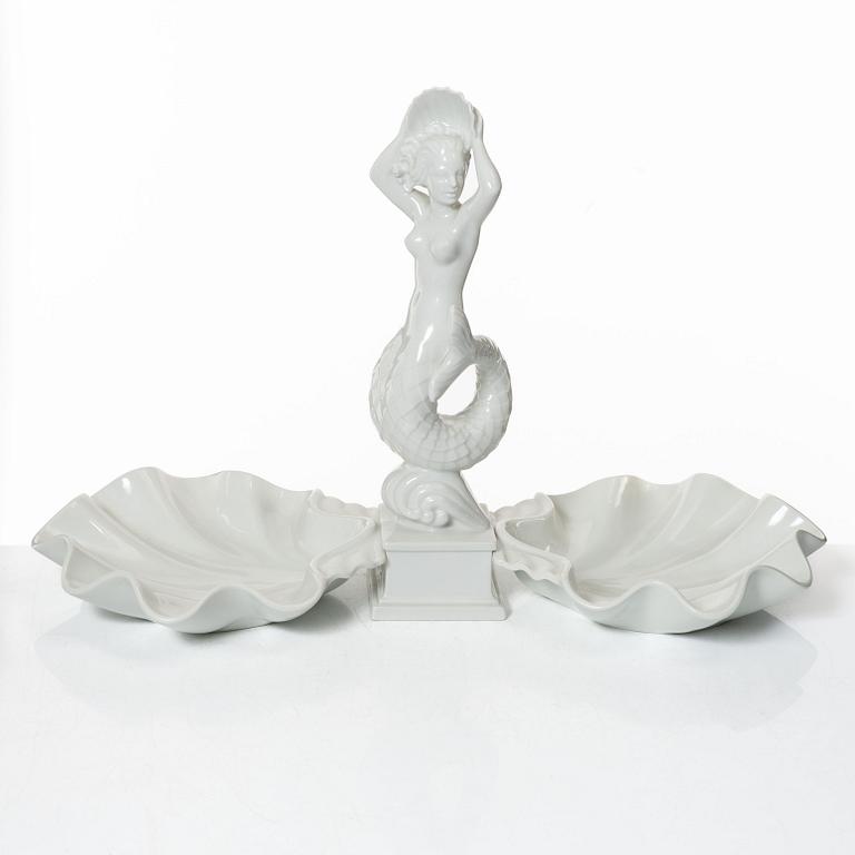 Harald Salomon, Figurines and bowls, 5 pieces, porcelain, Rörstrand.