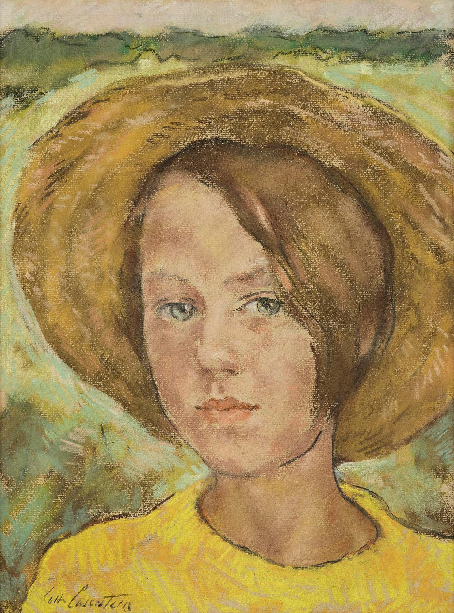 Lotte Laserstein, Girl in a sun hat.