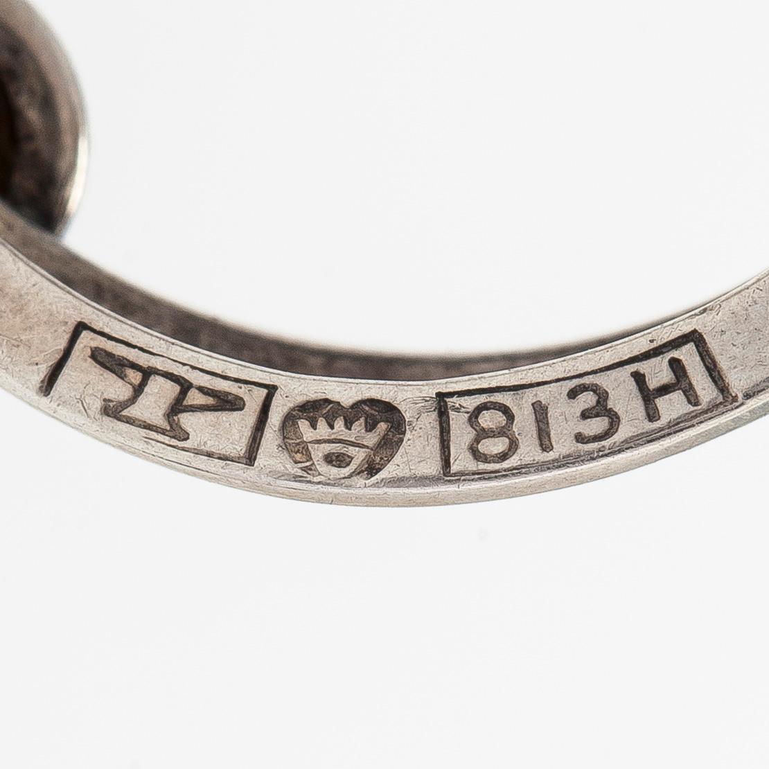 Elis Kauppi, a silver and tiger's eye pendant, Kupittaan Kulta, Turku. With chain in silver.