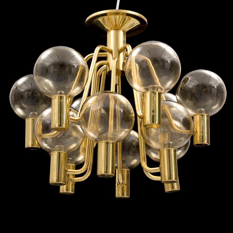 HANS-AGNE JAKOBSSON, a 1960's brass ceiling lamp.