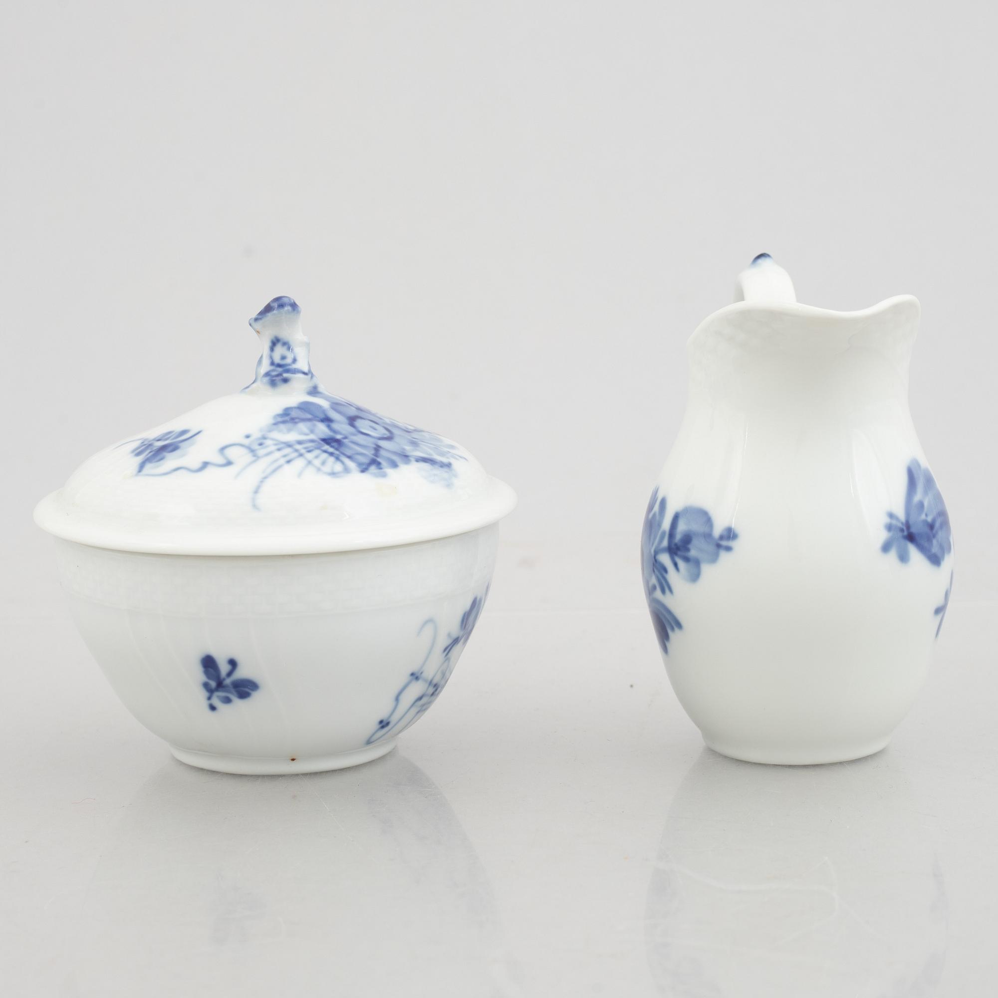 Royal Copenhagen, a 27-piece coffee service, 'Blue Flower', Denmark.
