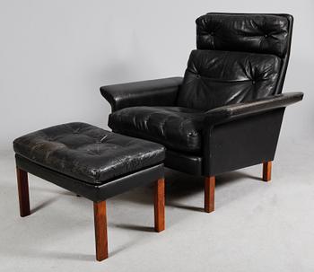 FÅTÖLJ MED FOTPALL, 1900-talets mitt.