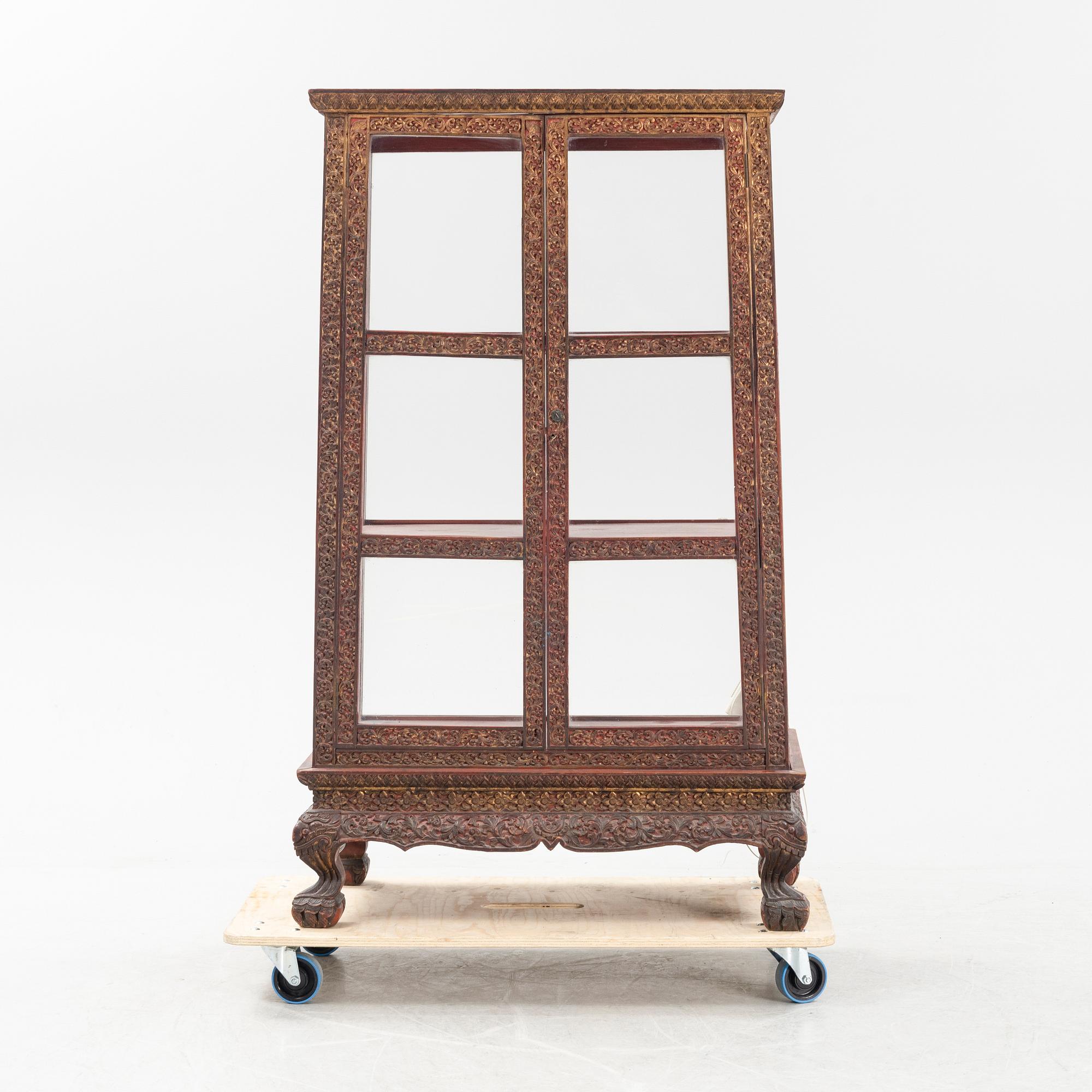 Display cabinet Southeast Asia 20th century.