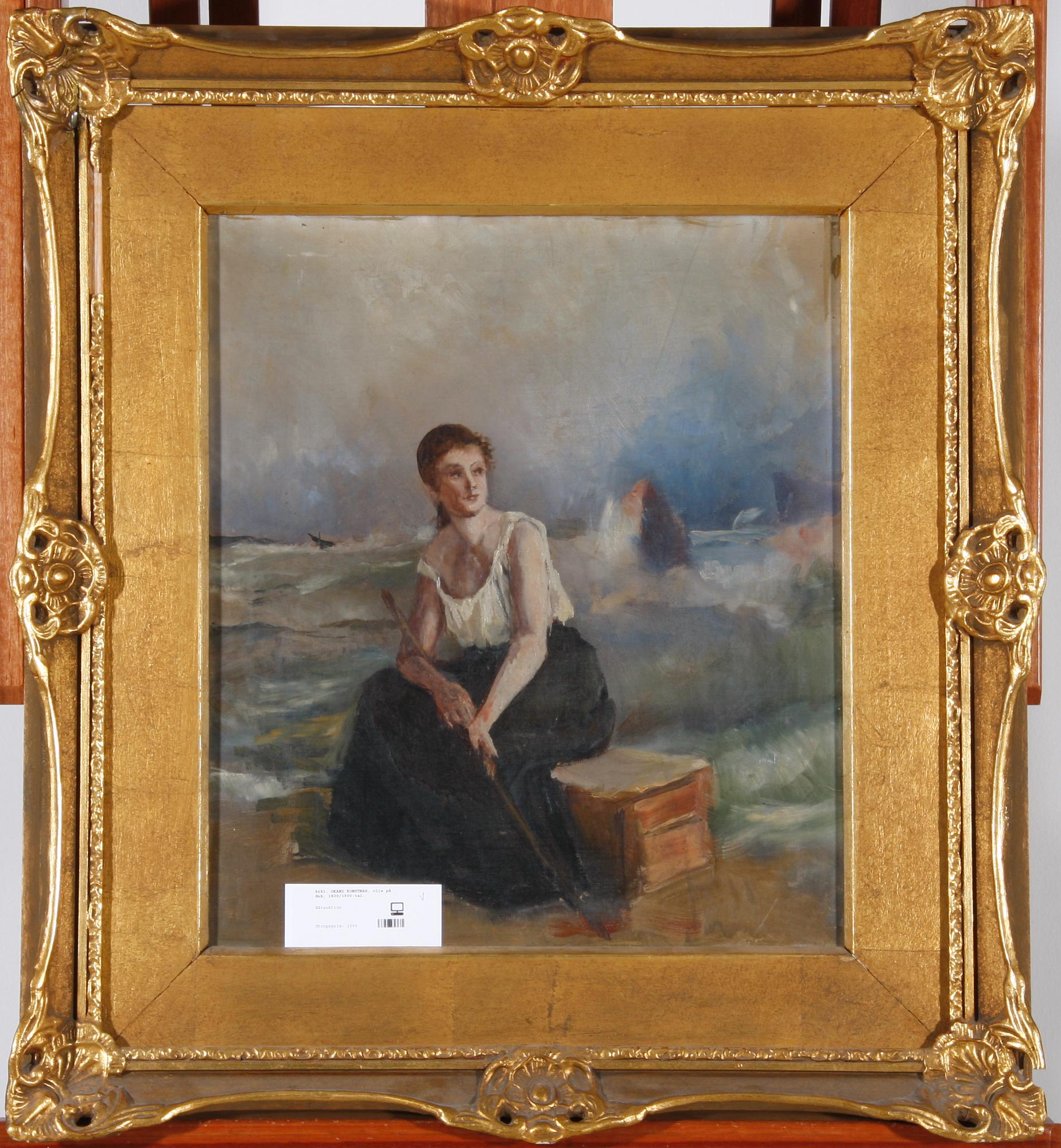 OKÄND KONSTNÄR, olja på duk, 1800/1900-tal.