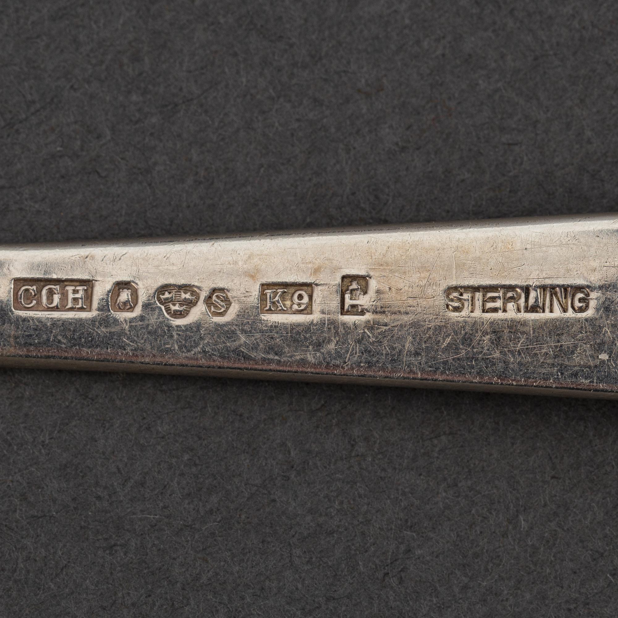 A Swedish 20th century 51 piece sterling silver cutley-set, marked CGH, Stockholm 1960.