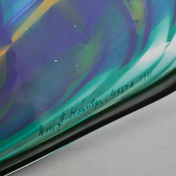 BENGT HEINTZE, a glass sculpture, signed and dated 1971.