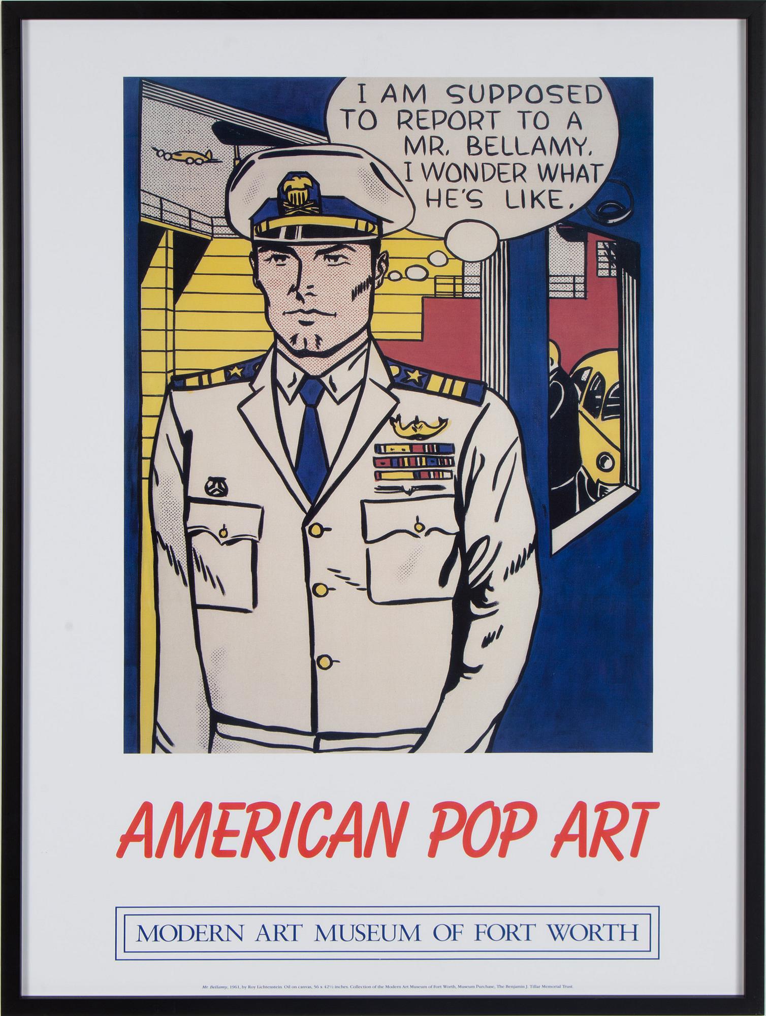 Exhibition poster for Roy Lichtenstein for Modern Art Museum Fort Worth. "American Pop Art", 2012.