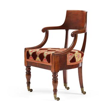 175. A Swedish Empire mahogny chair.