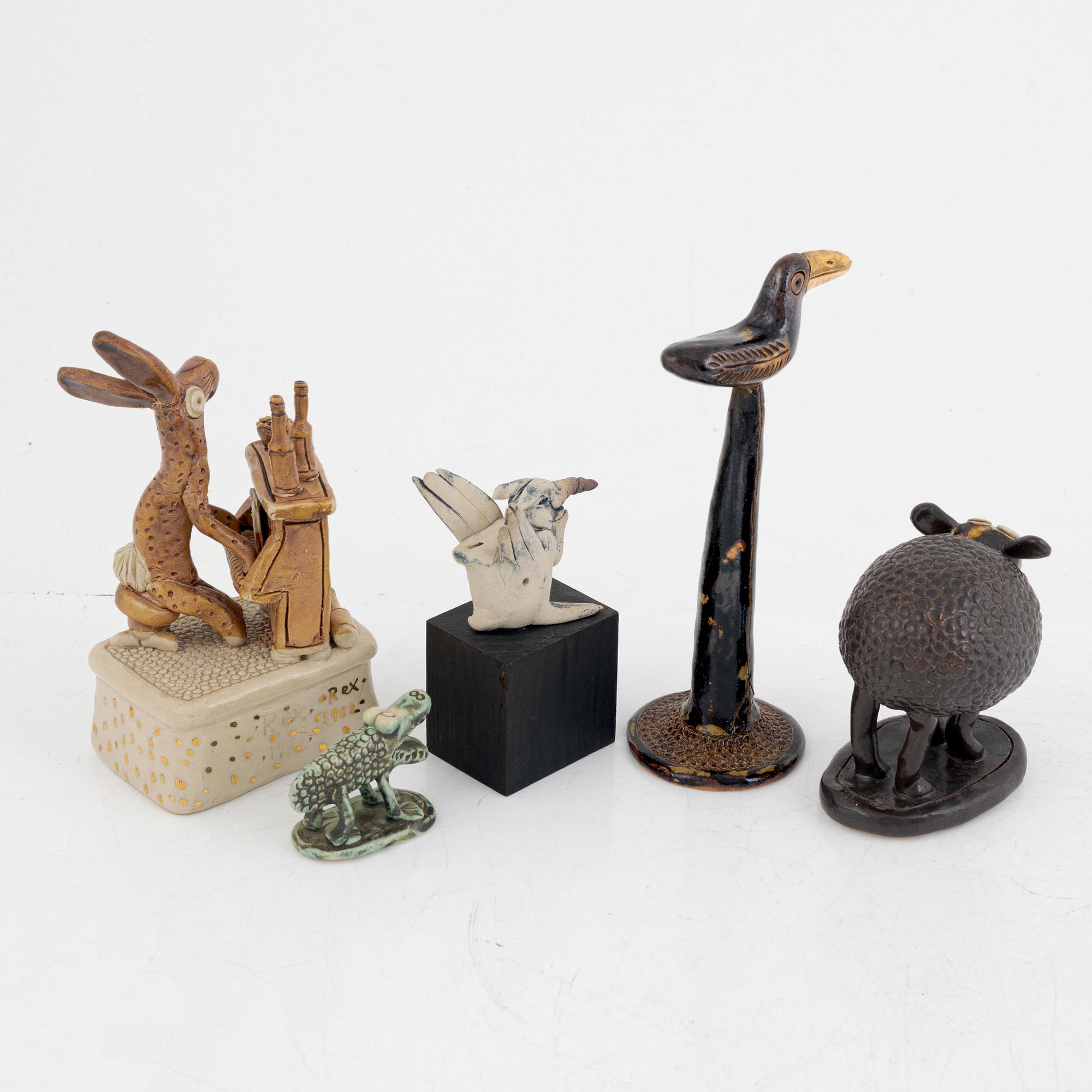 Rex Stuart Beck, ceramics, 6 pieces.