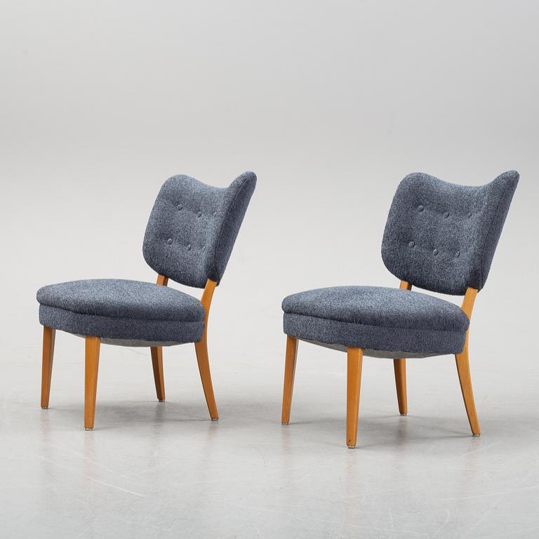 Fåtöljer, ett par, swedish modern, 1900-talets mitt.
