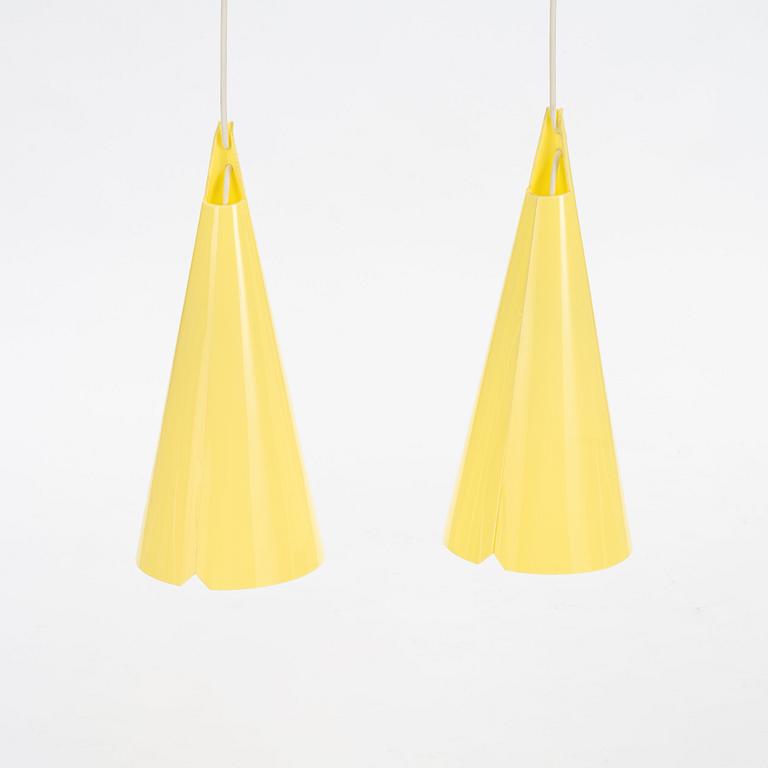Hans Bergström, a pair of ceiling lamps, "Struten" model 181, ateljé Lyktan, Åhus, Sweden, 1950-60s.