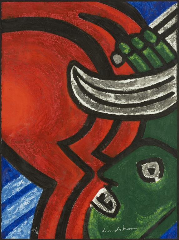 Bengt Lindström, Composition with Green Face.
