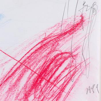 EDDIE FIGGE, pastell, signerad och daterad 1999.