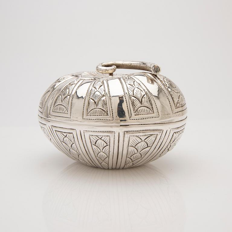 Ask med lock, sterling silver, Mexiko.