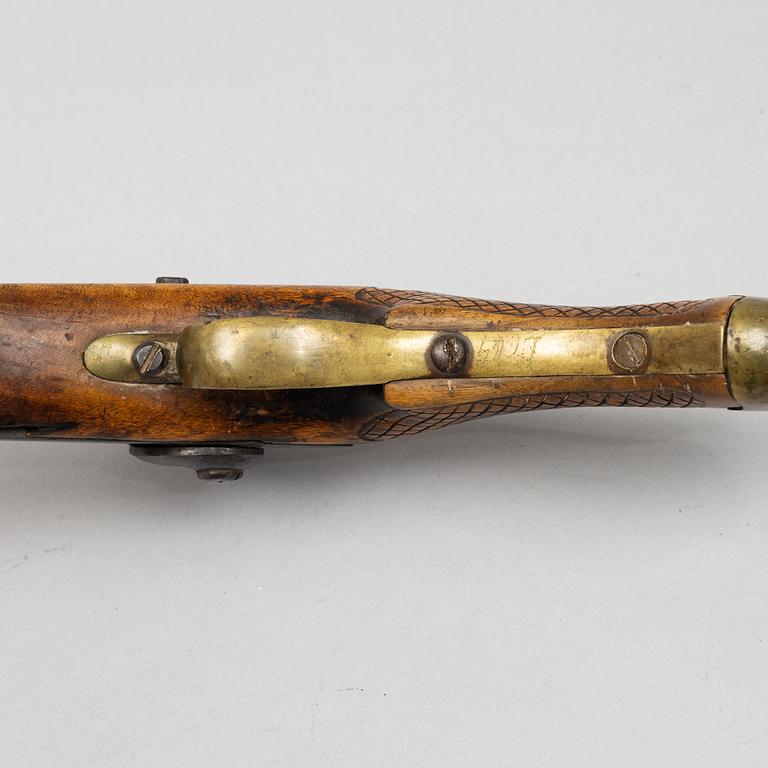 A smoothbore Swedish percussion pistol 1850 pattern.