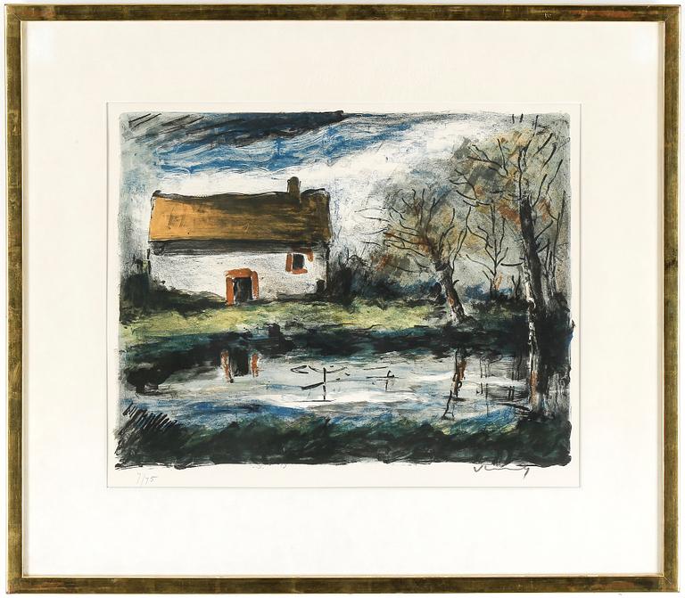 MAURICE DE VLAMINCK, färglitografi, signerad och numrerad 7/45.