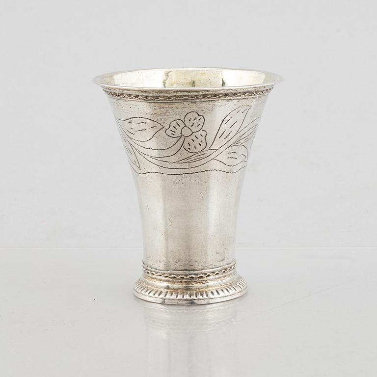 A Swedish Silver Beaker, mark of Daniel Lundström, Stockholm 1779.