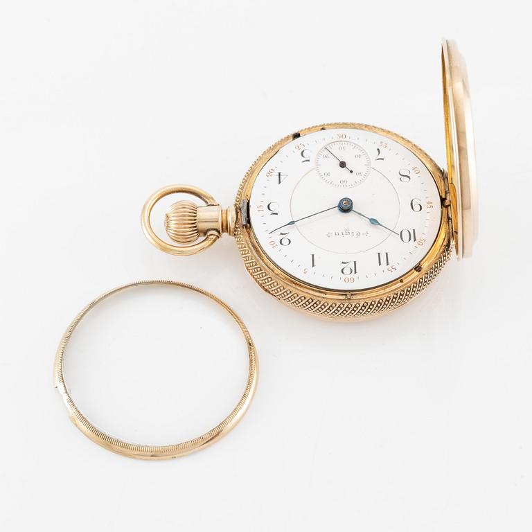 Elgin, pocket watch, hunter, 54 mm.