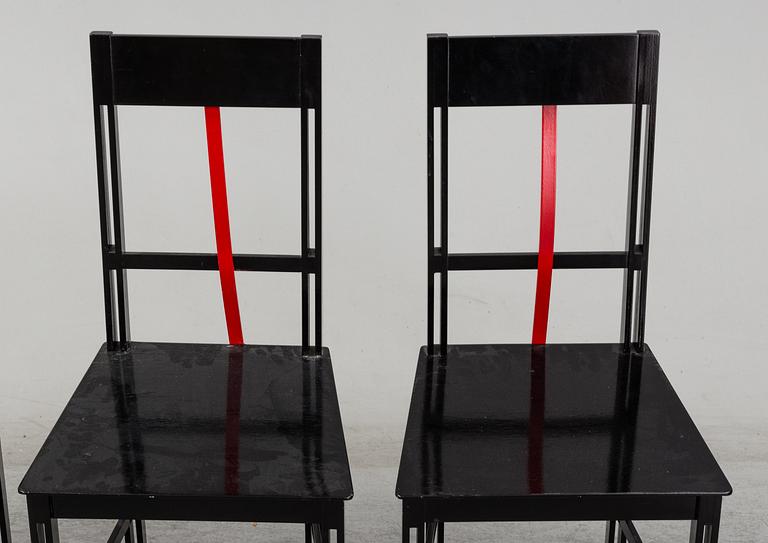 BJÖRN ALGE, four 'Frame' chairs, 1980's.