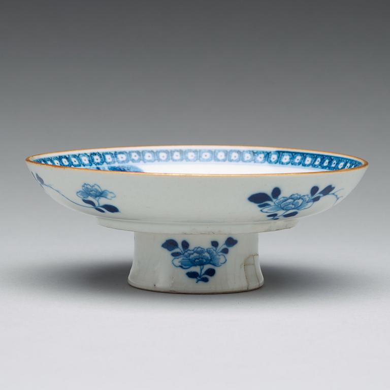 A blue and white cup stand, Qing dynasty, Qianlong (1736-95).