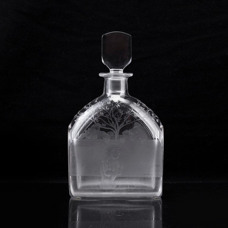 EDWARD HALD, a glass carafe from Orrefors.