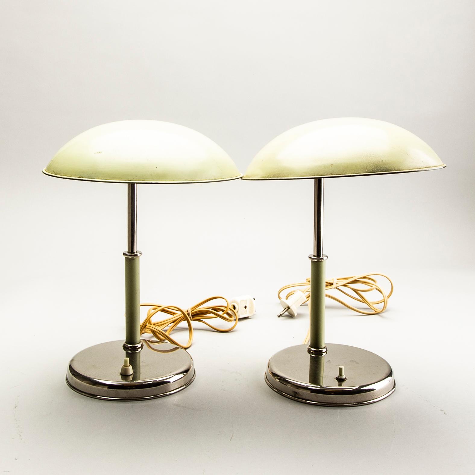 Table lamps, a pair, functional, 1930s-40s, marked.