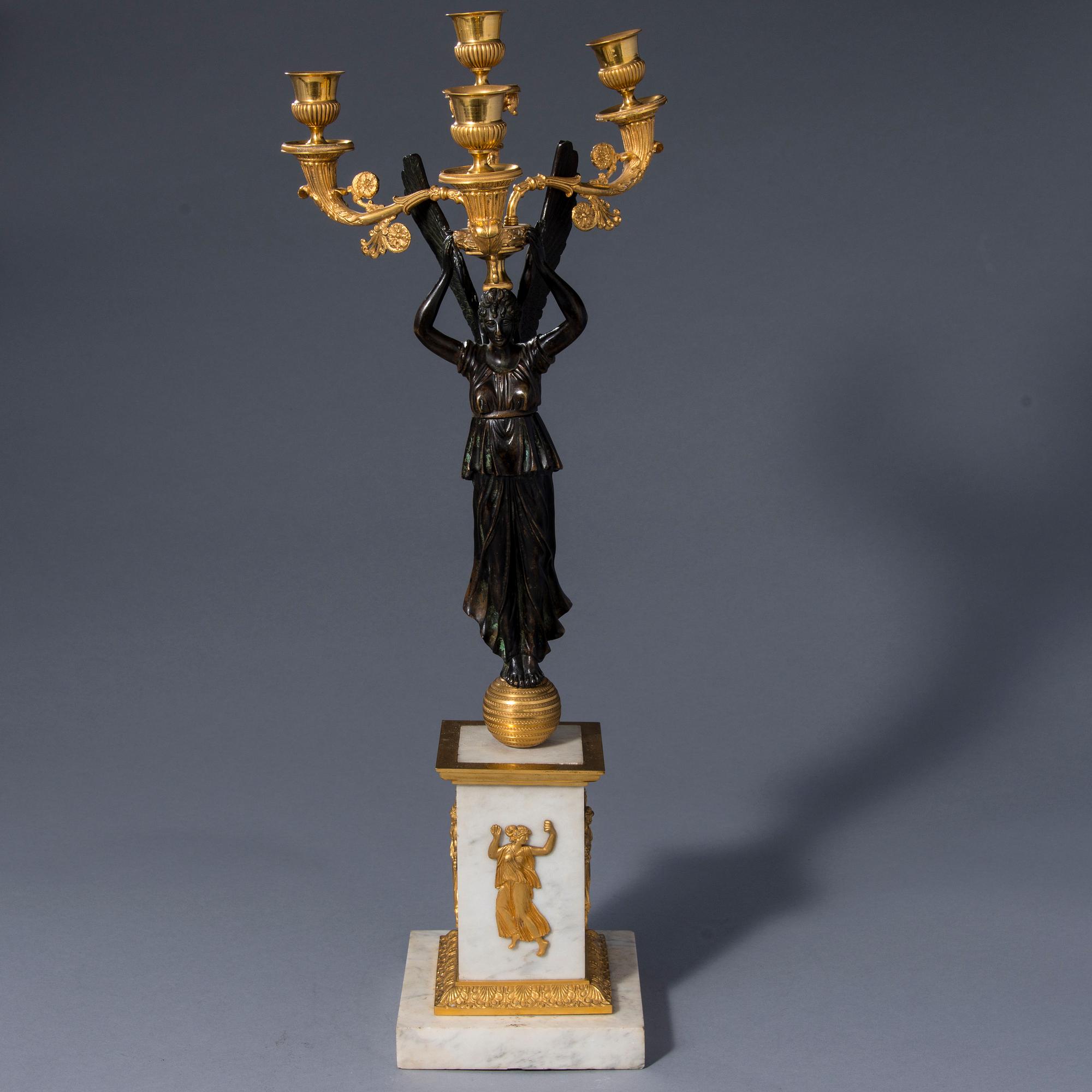 KANDELABER, empire, 1800-talets början.
