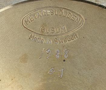 KANDELABRAR, ett par, mässing, GUSUM Metallslöjden 1980 samt 1988.