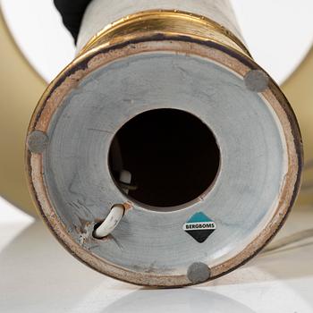 A pair of stoneware table lamps, from Bergboms, second half of the 20th century.