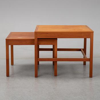 Børge Mogensen, a nest of teak tables medel 5377 from Fredericia Stolefabrik, Denmark, 1960's.