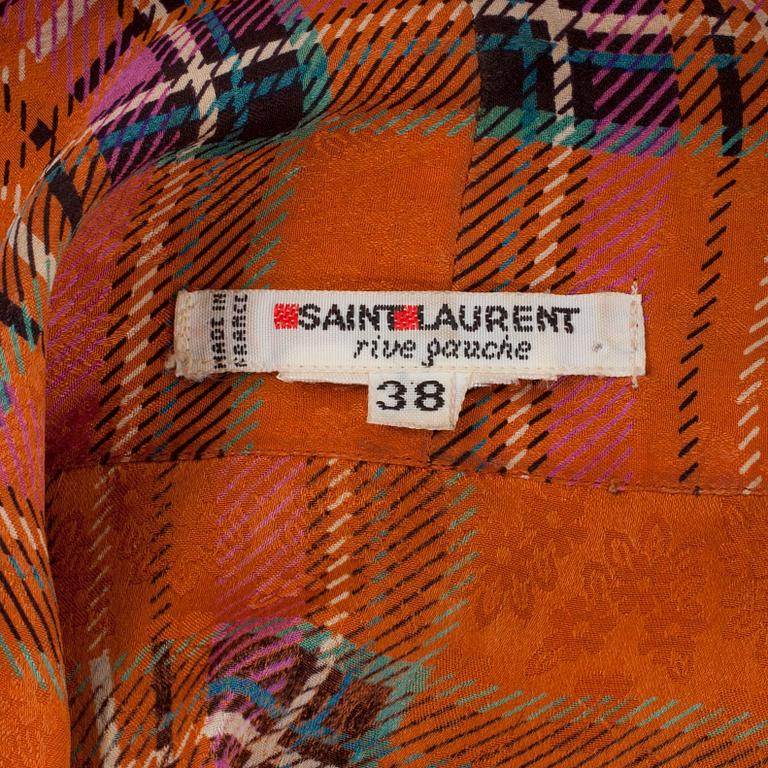 YVES SAINT LAURENT, a patterned blouse, size 38.