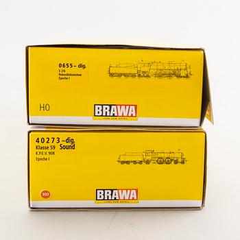 Brawa, 2 st ånglok, 0655 och 40273, H0.