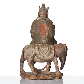 Samantabhadra, trä. Mingdynastin (1368-1644).