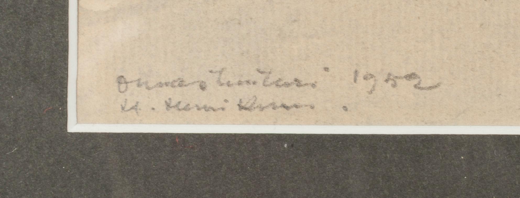 HARRY HENRIKSSON, akvarell, signerad och daterad 1952 Ounastunturi.