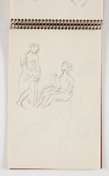 Lotte Laserstein, 10 små skissblock med teckningar.