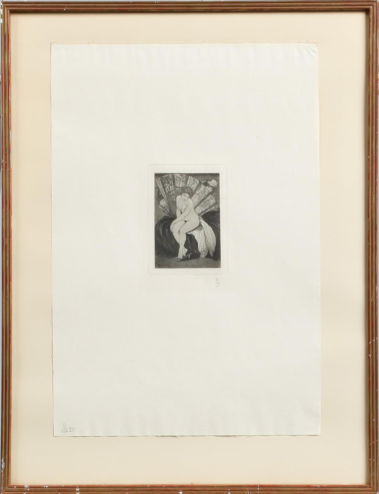 GERHARD HENNING, etsning, monogramsignerad.
