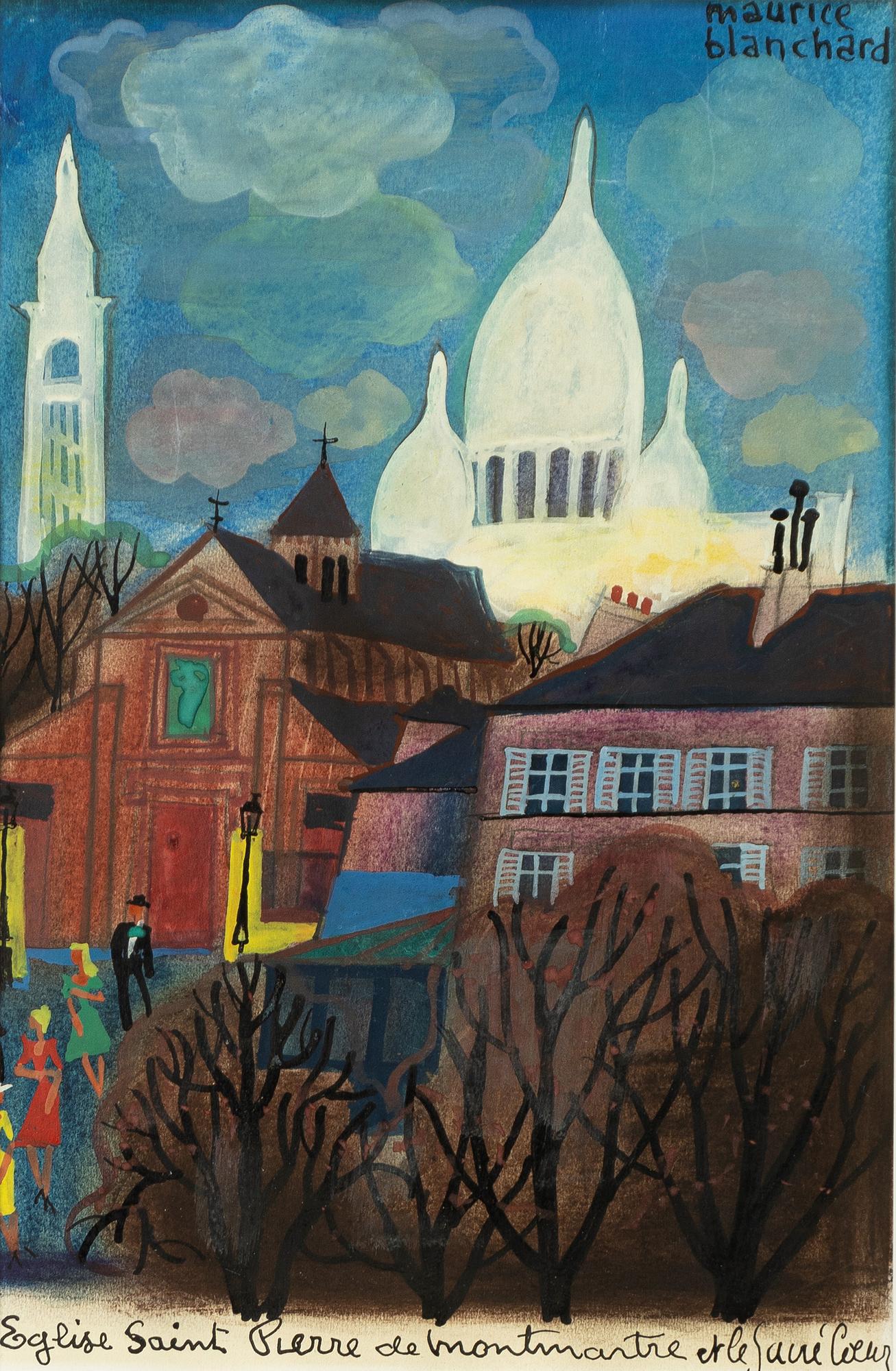Maurice Blanchard, "Eglise Saint Pierre de Montmarte et le Sacre Coeur".