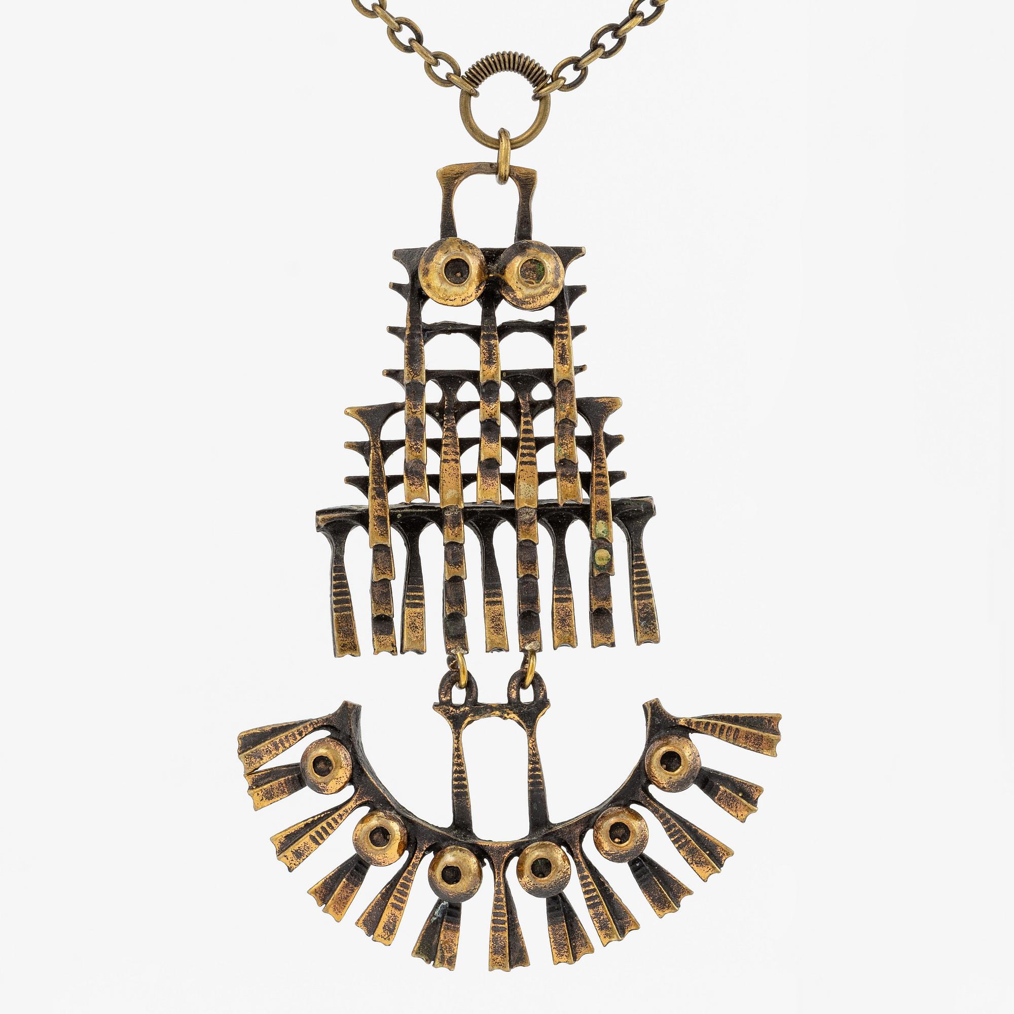 Pentti Sarpaneva, necklace, bronze.