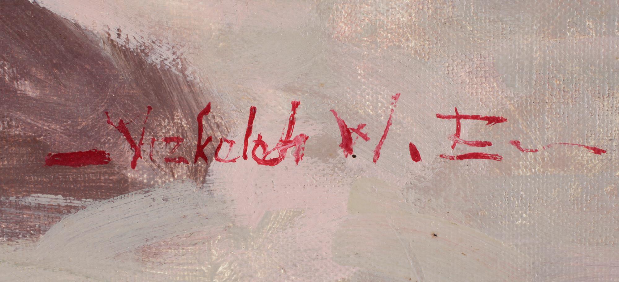 WITMAN ETELKA VIZKELETI, olja på duk. Sign.