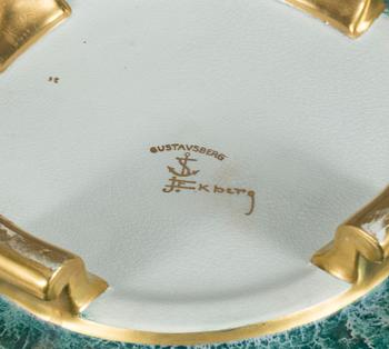SKÅL, flintgods, Josef Ekberg, Gustavsberg.