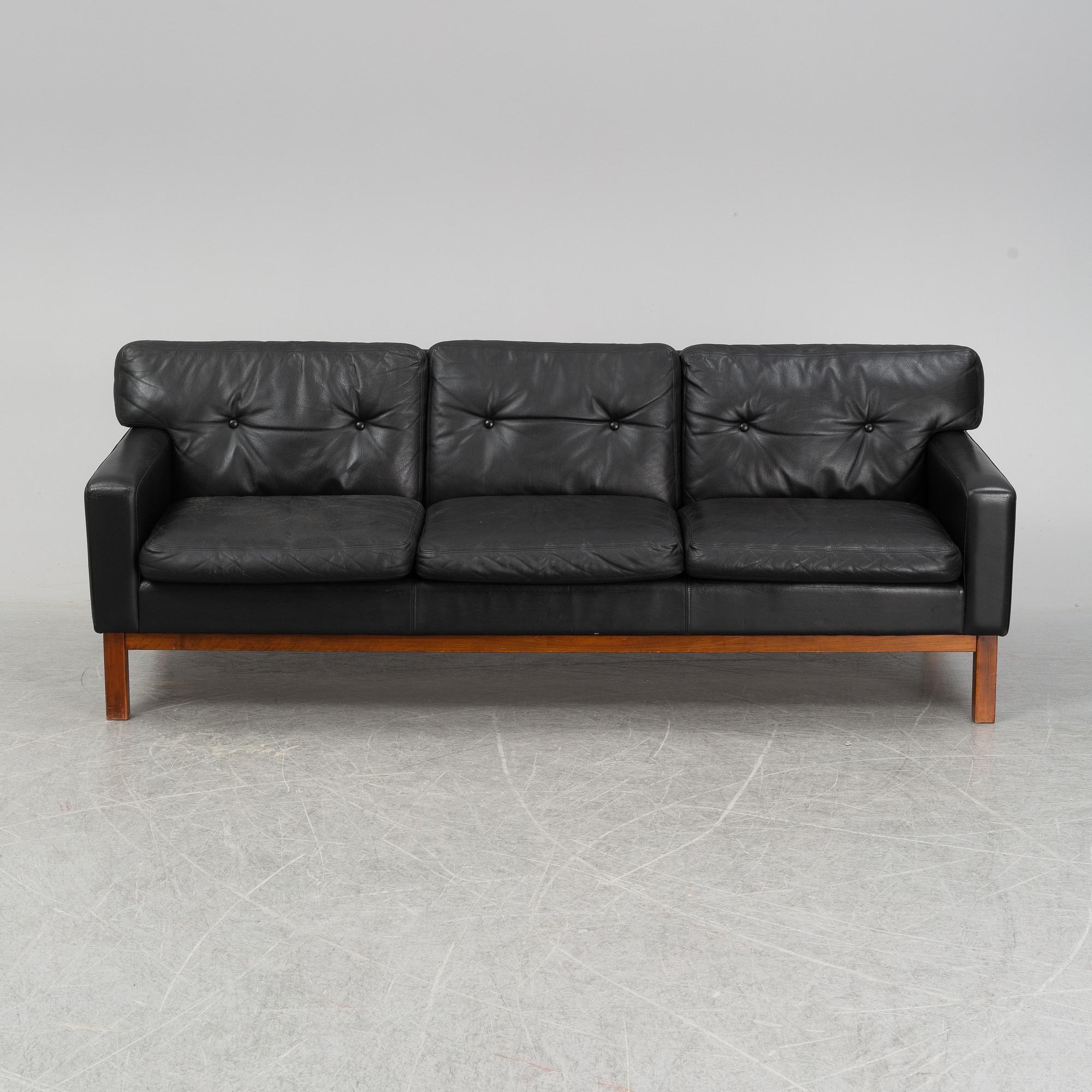 SOFFA, IKEA, skinn, 1960-70 tal.