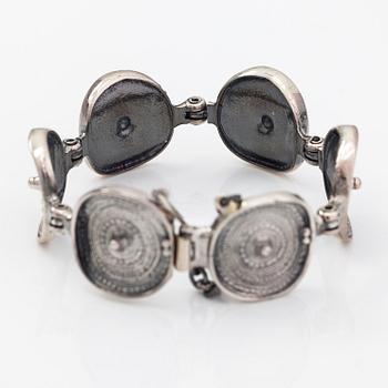 Jorma Laine, Armband "Chic", silver. Turun Hopea, Åbo 1970/80-tal.