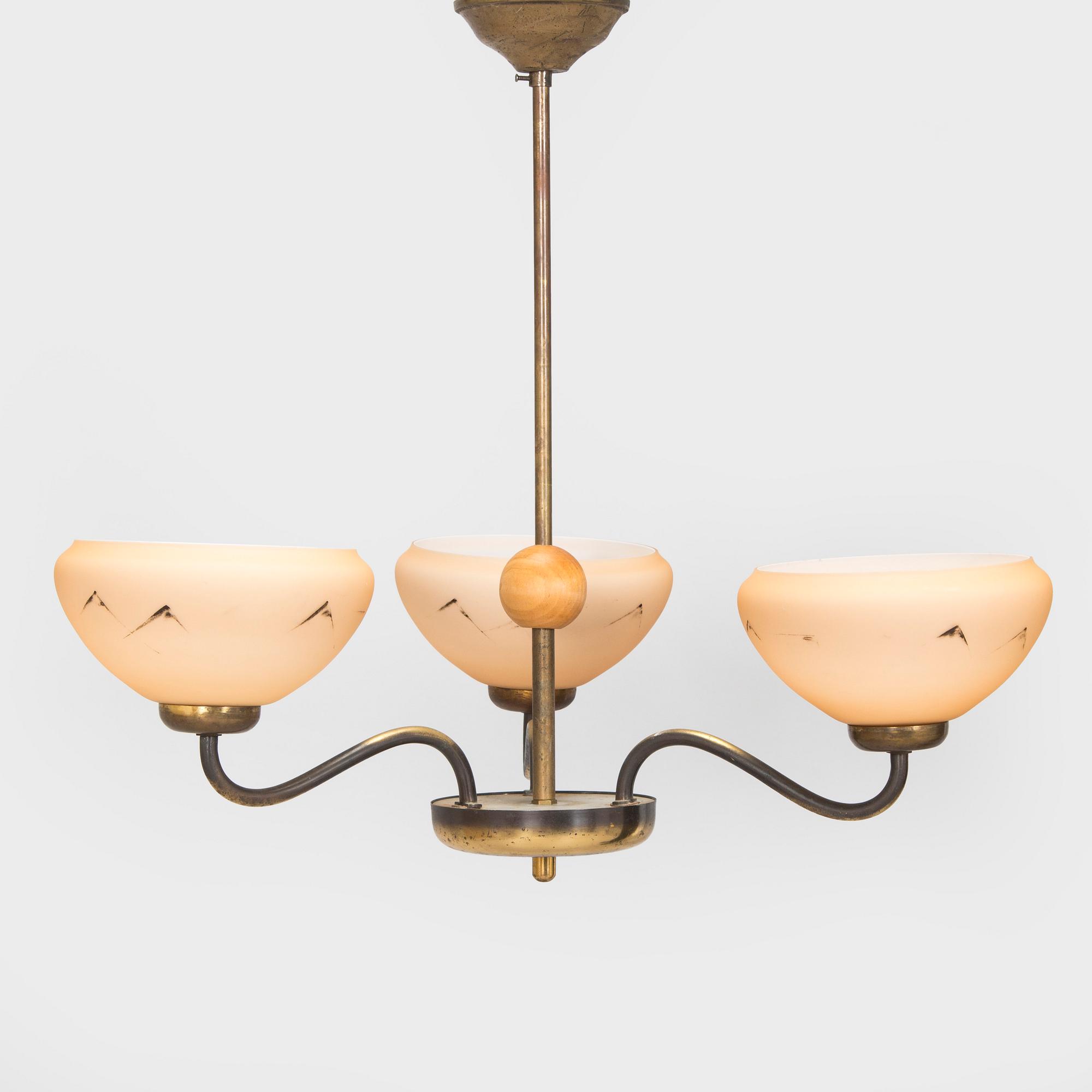 Paavo Tynell, A 1930s model 1434 ceiling lamp for Taito.