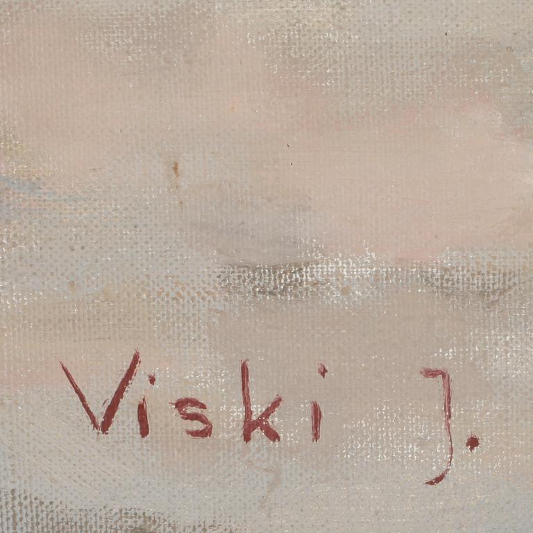 JANOS VISKI, olja på duk, sign.