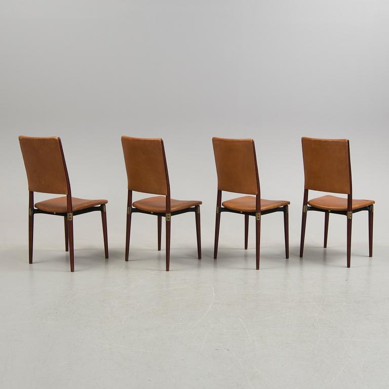 A set of four chairs by Osvaldo Borsani, Tecno, Italy.