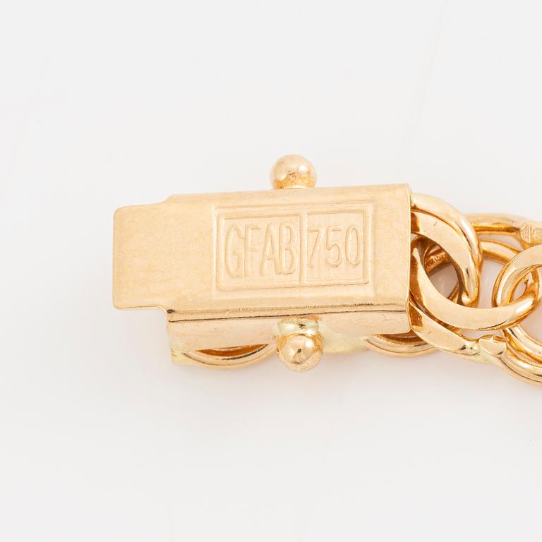 Collier 18K guld, doserad bismarck.