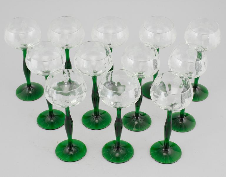 REMMARE, 12 st, glas, Kosta Boda, 1900-tal.