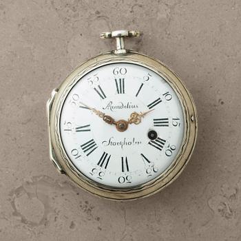 ANDERS RUNDELIUS (1746-1809), Stockholm, pocket watch, 58,5 mm,