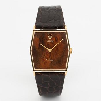 Rolex, Cellini, "Wood Dial", armbandsur, 29 mm.