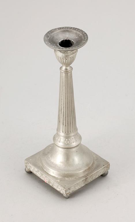 LJUSSTAKE, gustaviansk, tenn, Christopher Gabriel Unander, Göteborg (1803-1830/31).